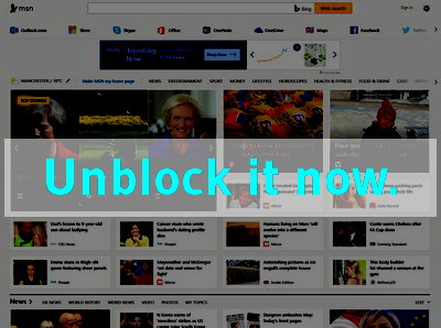 Click here to unblock MSN UK